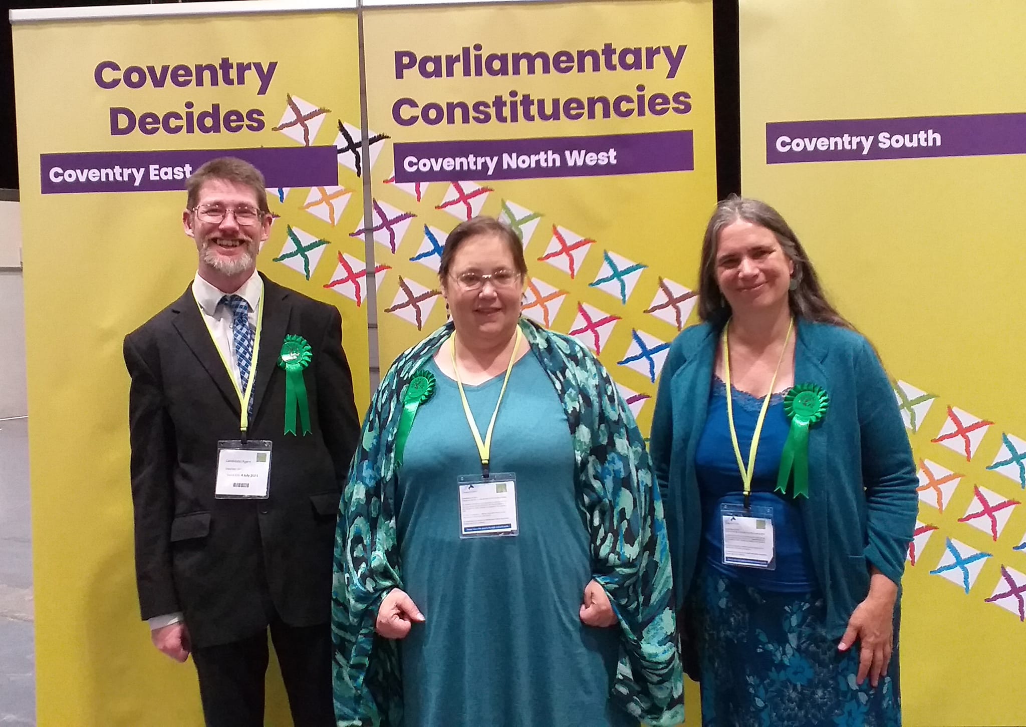 Stephen, Esther and Anne at the Coventry arena count July2024